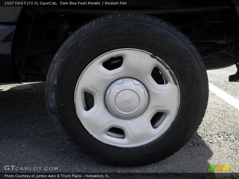 Dark Blue Pearl Metallic / Medium Flint 2007 Ford F150 XL SuperCab