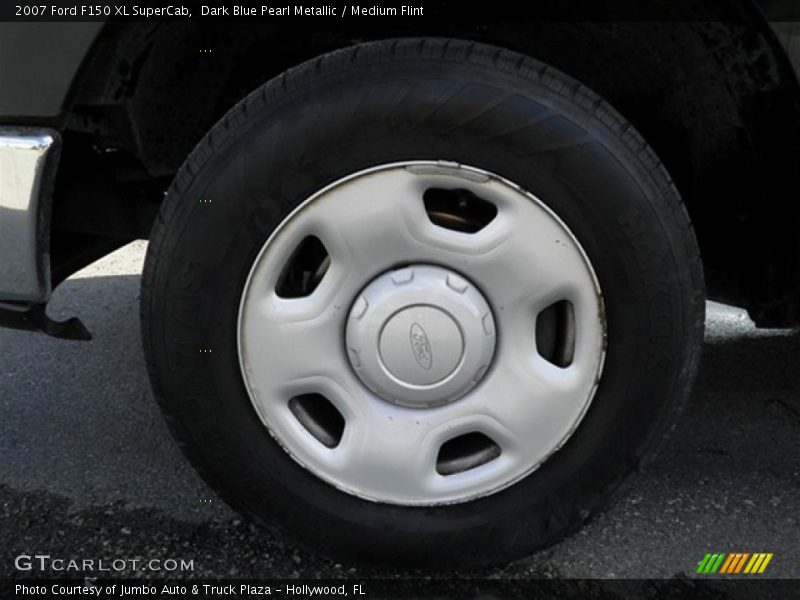 Dark Blue Pearl Metallic / Medium Flint 2007 Ford F150 XL SuperCab