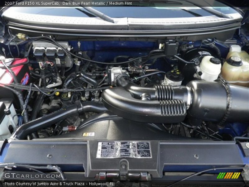 Dark Blue Pearl Metallic / Medium Flint 2007 Ford F150 XL SuperCab