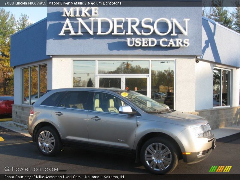 Vapor Silver Metallic / Medium Light Stone 2008 Lincoln MKX AWD