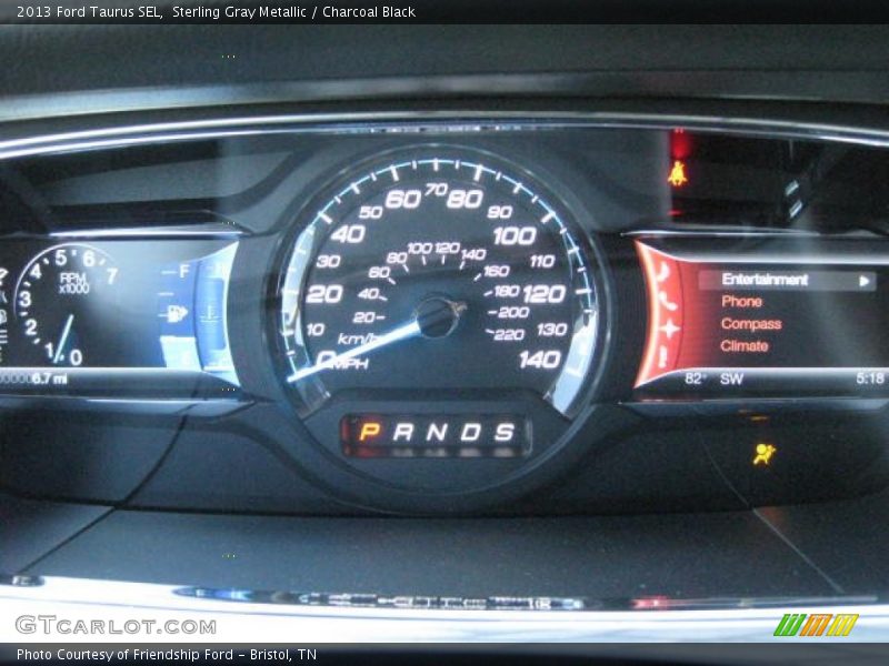 Sterling Gray Metallic / Charcoal Black 2013 Ford Taurus SEL