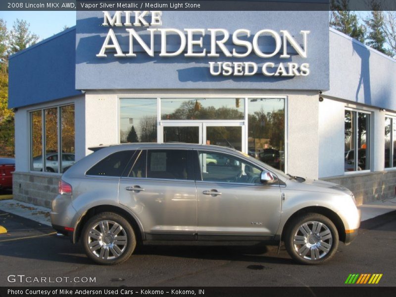 Vapor Silver Metallic / Medium Light Stone 2008 Lincoln MKX AWD
