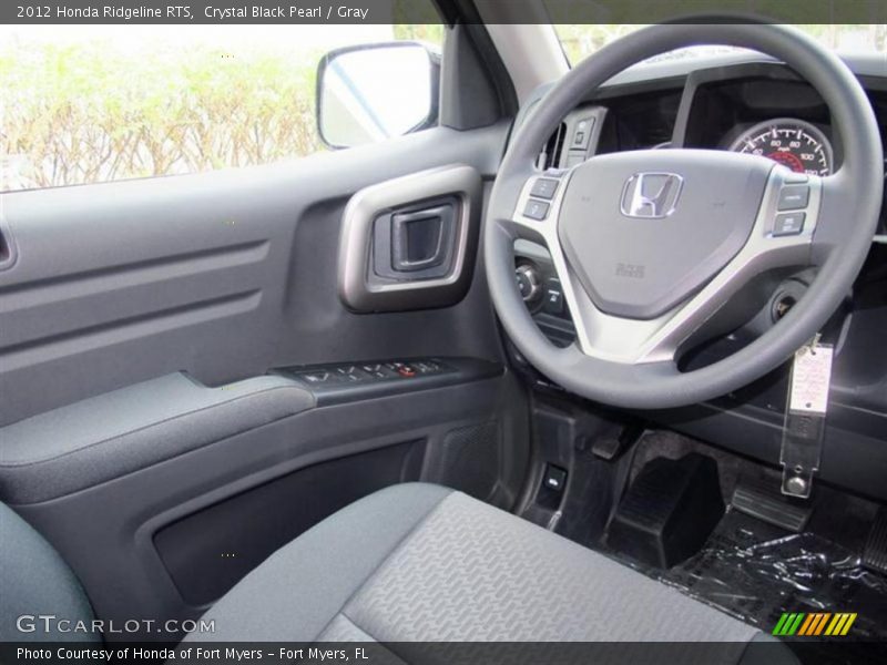 Crystal Black Pearl / Gray 2012 Honda Ridgeline RTS