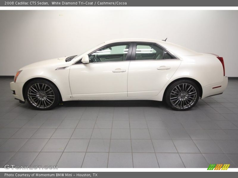 White Diamond Tri-Coat / Cashmere/Cocoa 2008 Cadillac CTS Sedan
