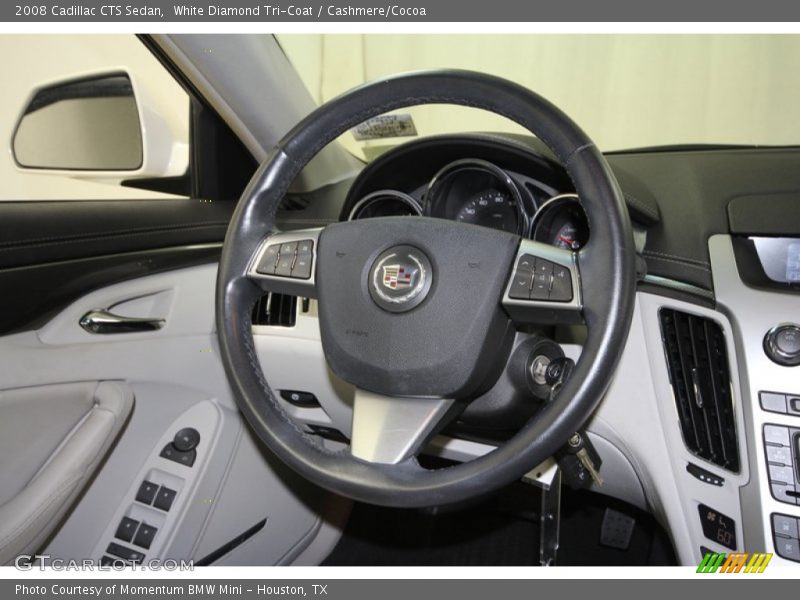 White Diamond Tri-Coat / Cashmere/Cocoa 2008 Cadillac CTS Sedan