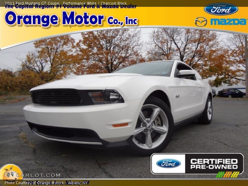 Performance White / Charcoal Black 2011 Ford Mustang GT Coupe
