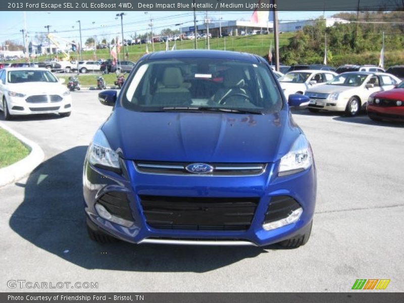 Deep Impact Blue Metallic / Medium Light Stone 2013 Ford Escape SEL 2.0L EcoBoost 4WD