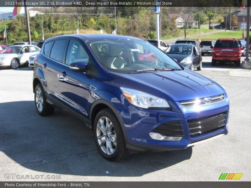 Deep Impact Blue Metallic / Medium Light Stone 2013 Ford Escape SEL 2.0L EcoBoost 4WD