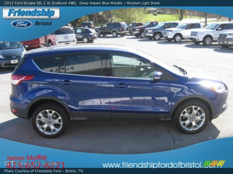 Deep Impact Blue Metallic / Medium Light Stone 2013 Ford Escape SEL 2.0L EcoBoost 4WD