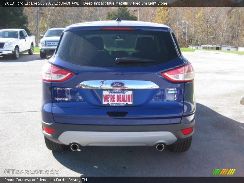 Deep Impact Blue Metallic / Medium Light Stone 2013 Ford Escape SEL 2.0L EcoBoost 4WD