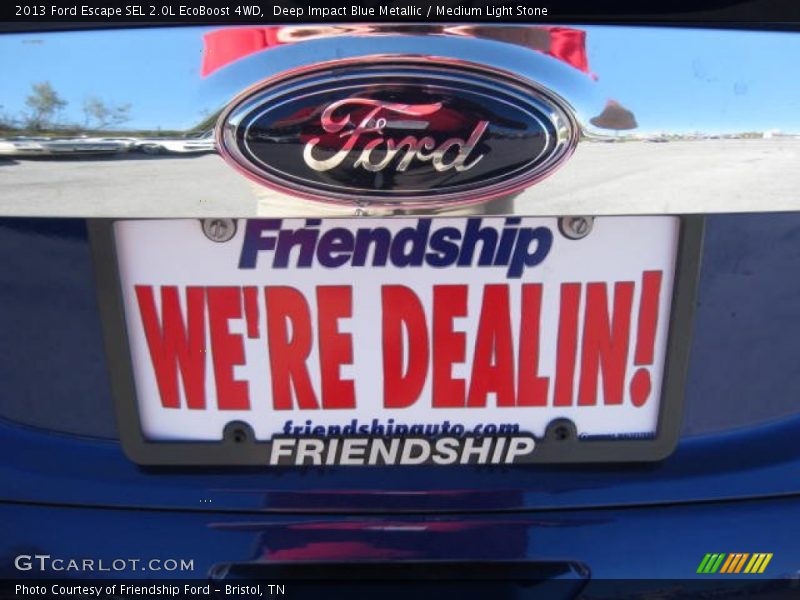 Deep Impact Blue Metallic / Medium Light Stone 2013 Ford Escape SEL 2.0L EcoBoost 4WD