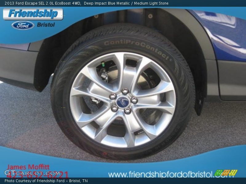 Deep Impact Blue Metallic / Medium Light Stone 2013 Ford Escape SEL 2.0L EcoBoost 4WD