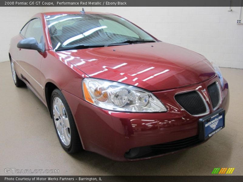 Performance Red Metallic / Ebony Black 2008 Pontiac G6 GT Coupe