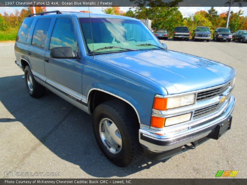 Ocean Blue Metallic / Pewter 1997 Chevrolet Tahoe LS 4x4