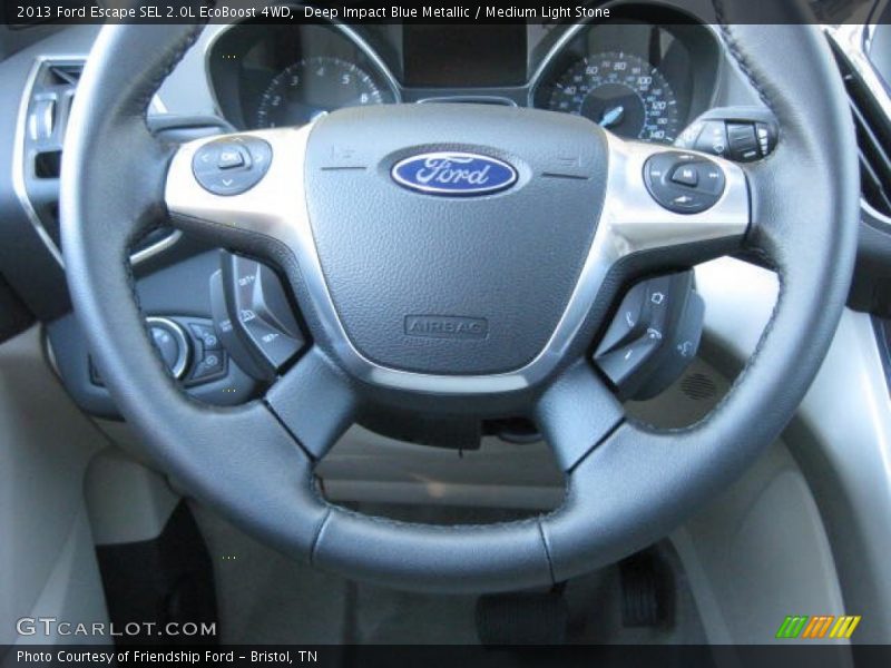 Deep Impact Blue Metallic / Medium Light Stone 2013 Ford Escape SEL 2.0L EcoBoost 4WD