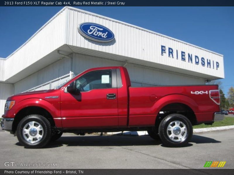 Ruby Red Metallic / Steel Gray 2013 Ford F150 XLT Regular Cab 4x4