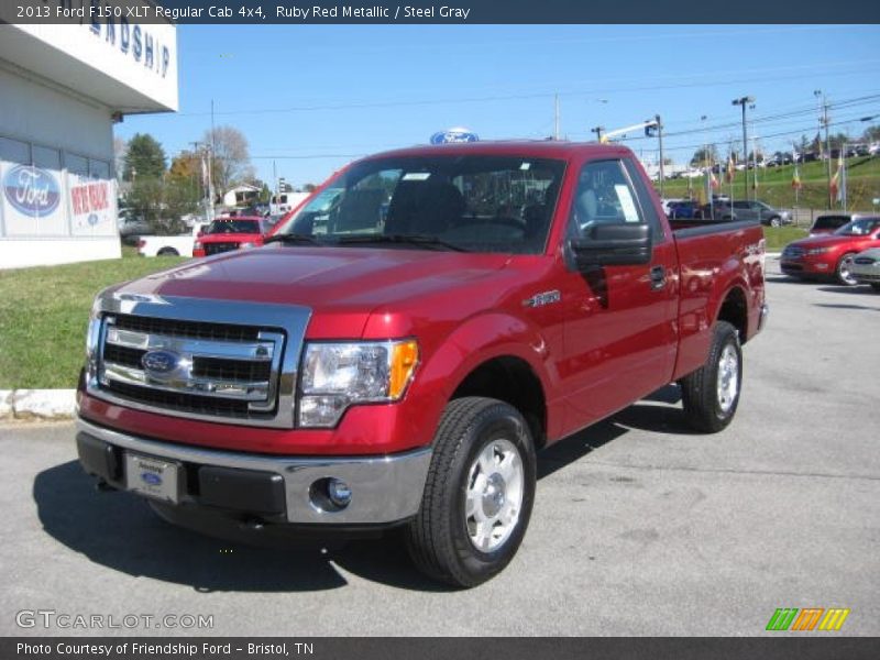 Ruby Red Metallic / Steel Gray 2013 Ford F150 XLT Regular Cab 4x4