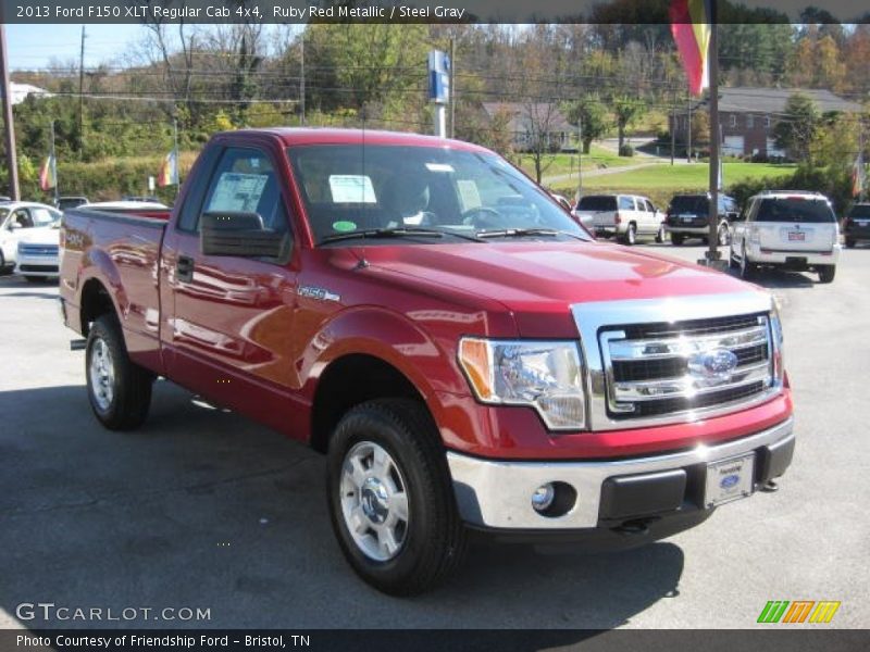 Ruby Red Metallic / Steel Gray 2013 Ford F150 XLT Regular Cab 4x4