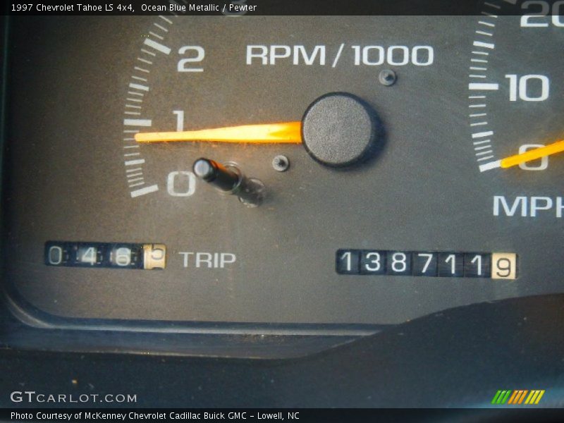 Ocean Blue Metallic / Pewter 1997 Chevrolet Tahoe LS 4x4