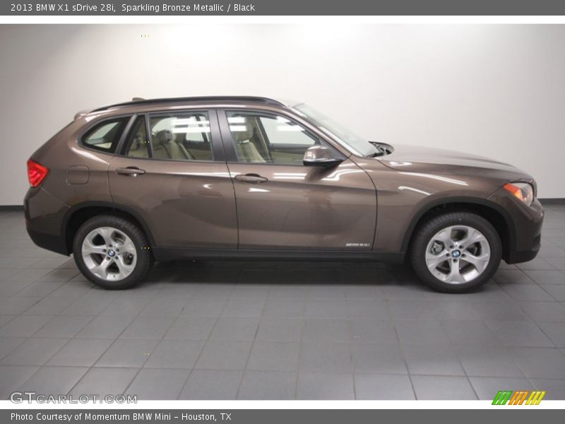 Sparkling Bronze Metallic / Black 2013 BMW X1 sDrive 28i