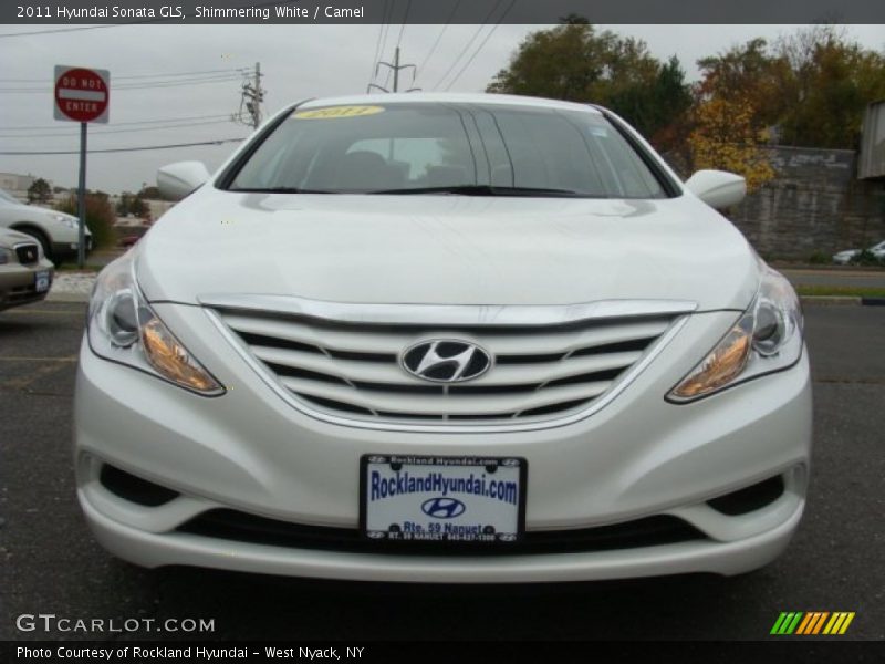 Shimmering White / Camel 2011 Hyundai Sonata GLS