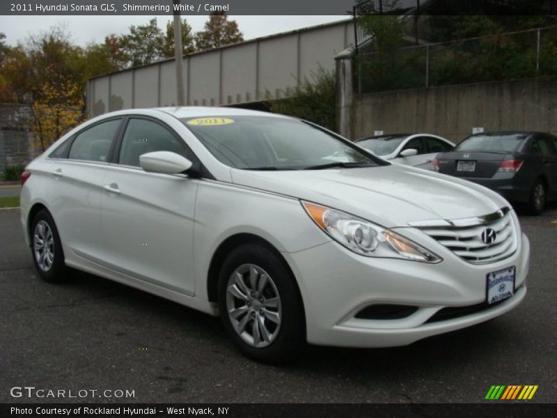 Shimmering White / Camel 2011 Hyundai Sonata GLS