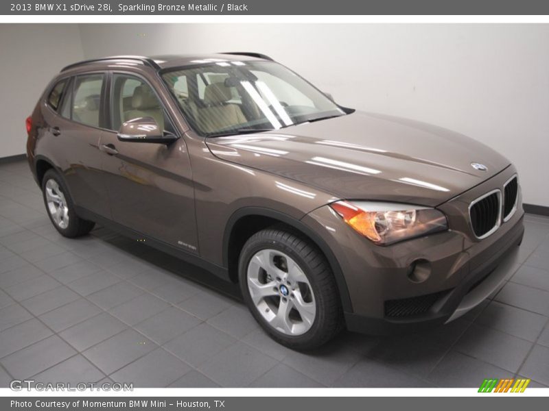Sparkling Bronze Metallic / Black 2013 BMW X1 sDrive 28i