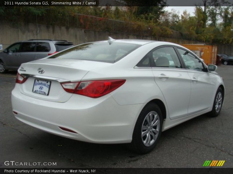 Shimmering White / Camel 2011 Hyundai Sonata GLS