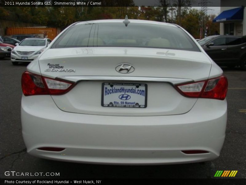 Shimmering White / Camel 2011 Hyundai Sonata GLS
