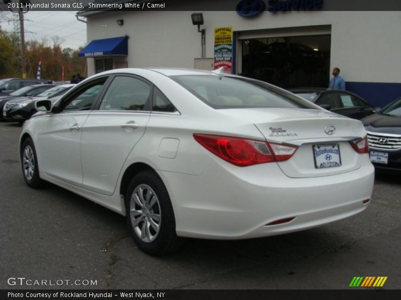 Shimmering White / Camel 2011 Hyundai Sonata GLS