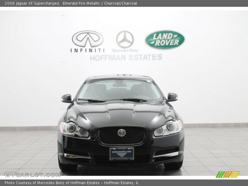 Emerald Fire Metallic / Charcoal/Charcoal 2009 Jaguar XF Supercharged