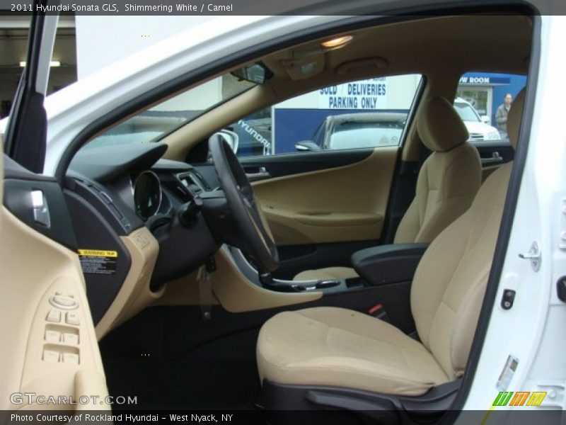 Shimmering White / Camel 2011 Hyundai Sonata GLS