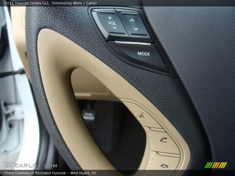 Shimmering White / Camel 2011 Hyundai Sonata GLS