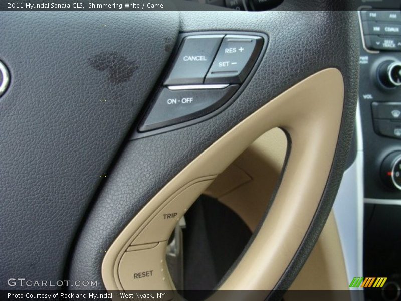 Shimmering White / Camel 2011 Hyundai Sonata GLS