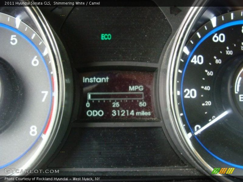 Shimmering White / Camel 2011 Hyundai Sonata GLS