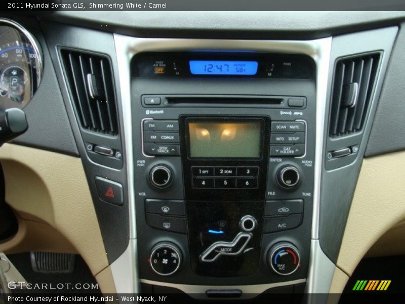Shimmering White / Camel 2011 Hyundai Sonata GLS