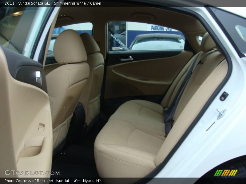 Shimmering White / Camel 2011 Hyundai Sonata GLS