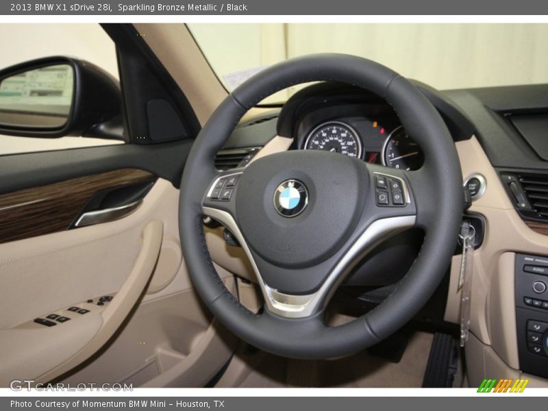 Sparkling Bronze Metallic / Black 2013 BMW X1 sDrive 28i