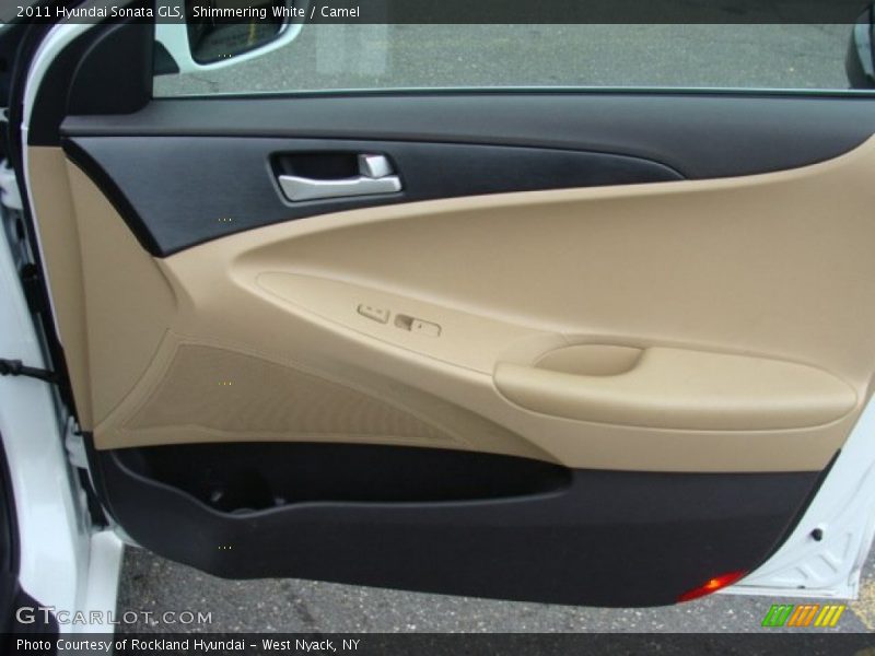 Shimmering White / Camel 2011 Hyundai Sonata GLS