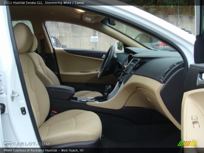 Shimmering White / Camel 2011 Hyundai Sonata GLS