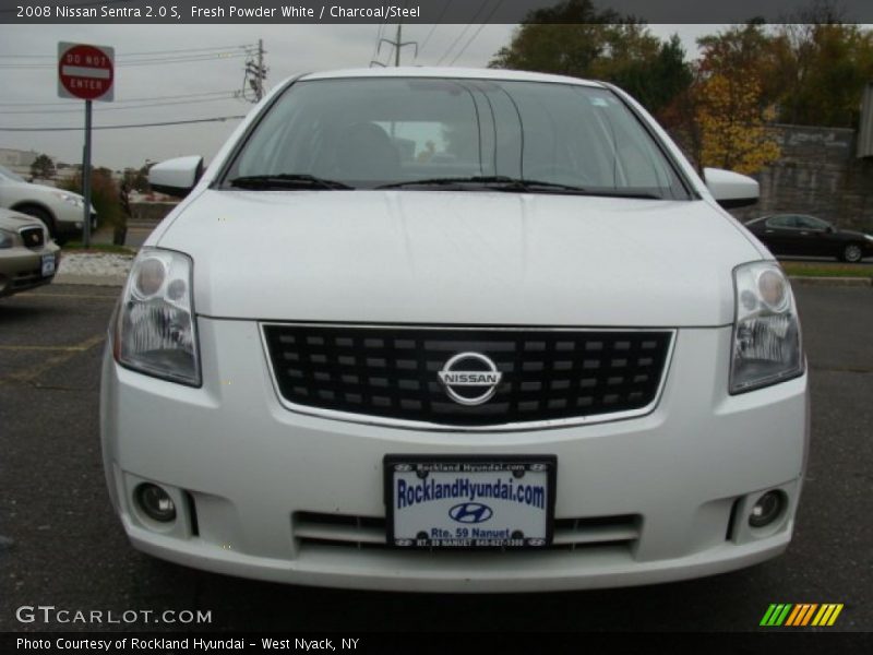 Fresh Powder White / Charcoal/Steel 2008 Nissan Sentra 2.0 S