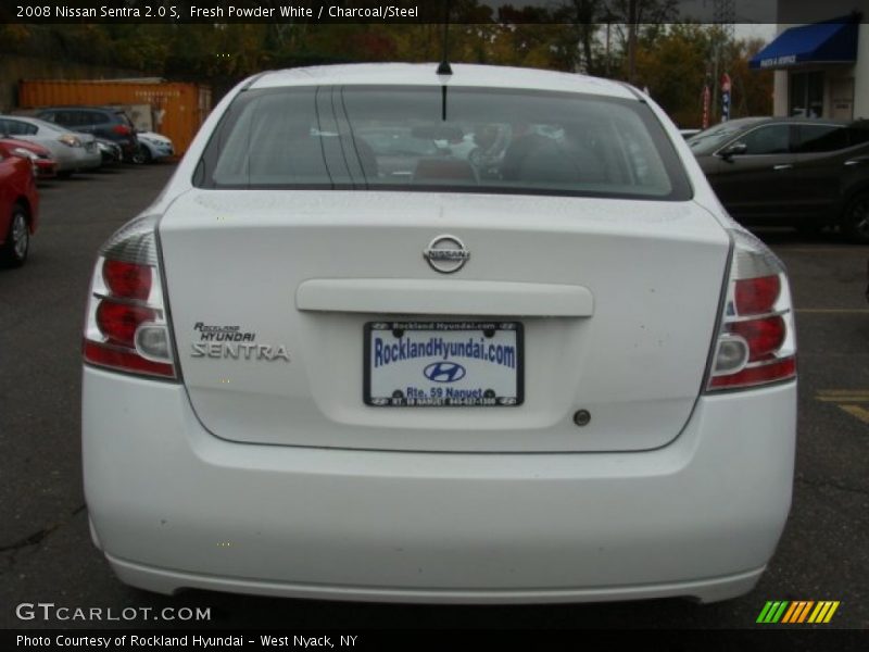 Fresh Powder White / Charcoal/Steel 2008 Nissan Sentra 2.0 S