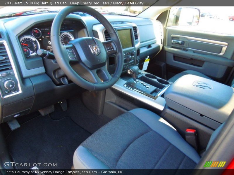  2013 1500 Big Horn Quad Cab Black/Diesel Gray Interior