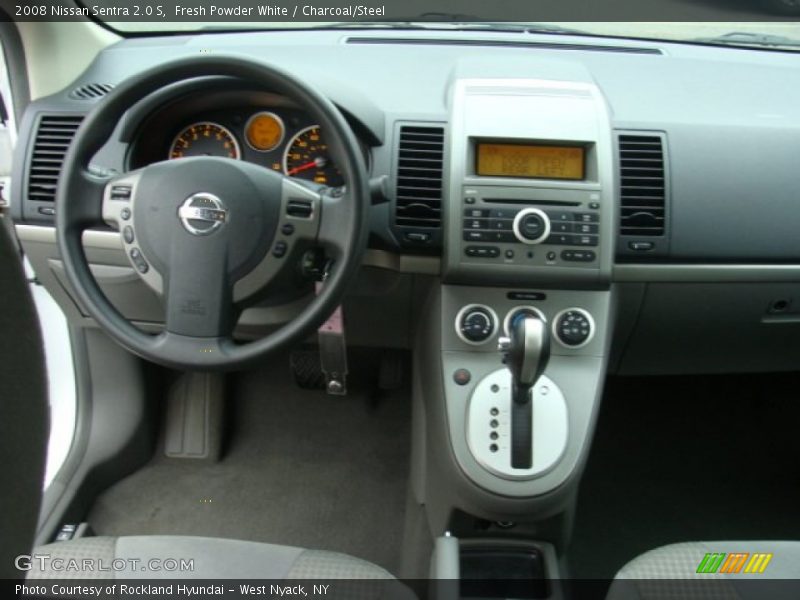 Fresh Powder White / Charcoal/Steel 2008 Nissan Sentra 2.0 S