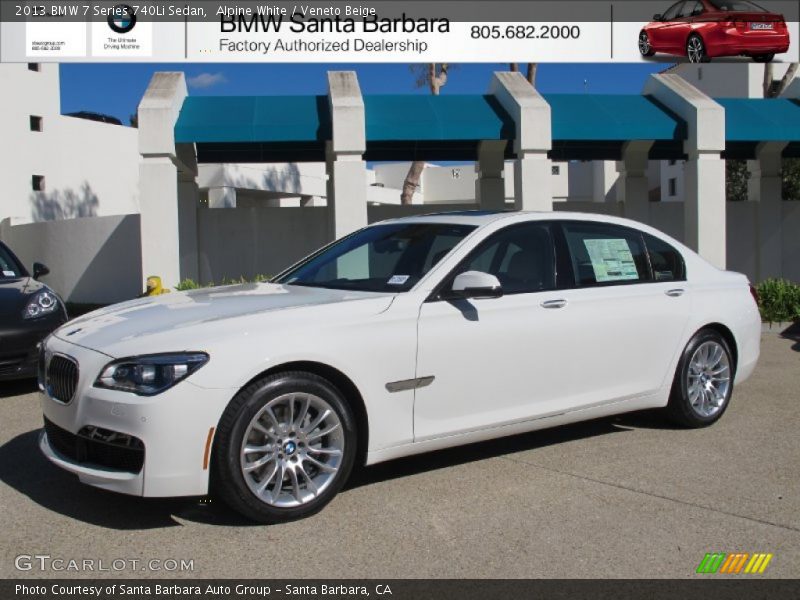 Alpine White / Veneto Beige 2013 BMW 7 Series 740Li Sedan