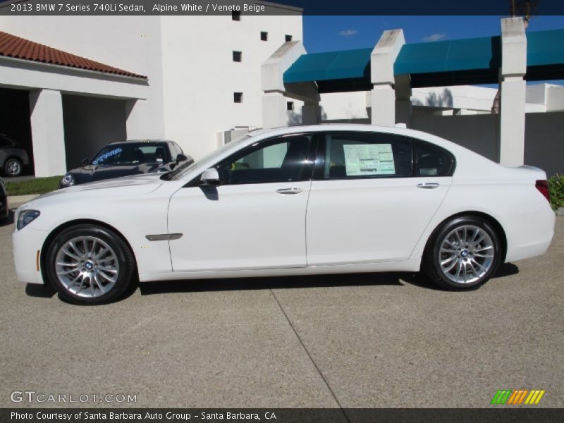Alpine White / Veneto Beige 2013 BMW 7 Series 740Li Sedan