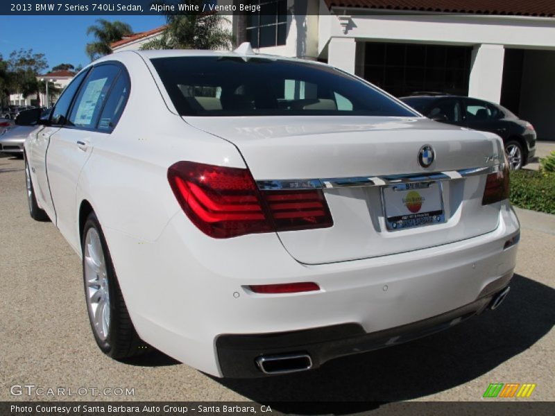 Alpine White / Veneto Beige 2013 BMW 7 Series 740Li Sedan
