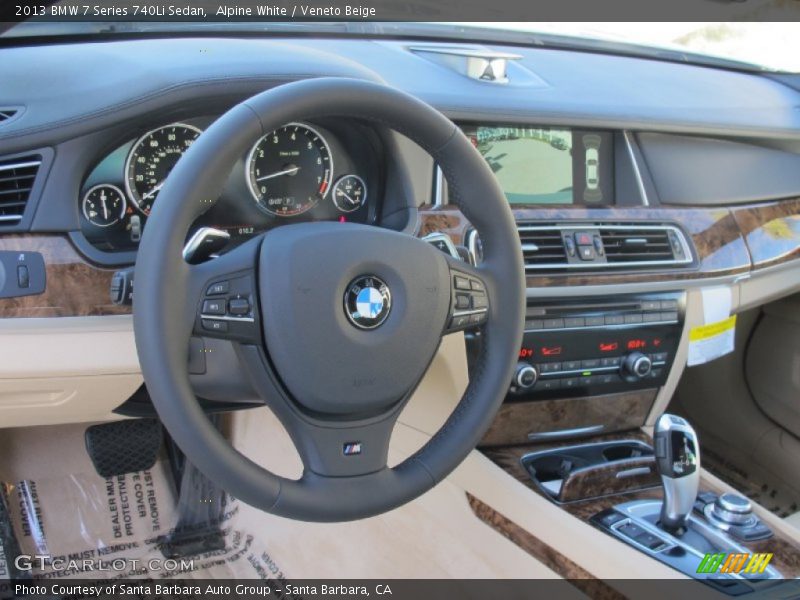 Alpine White / Veneto Beige 2013 BMW 7 Series 740Li Sedan