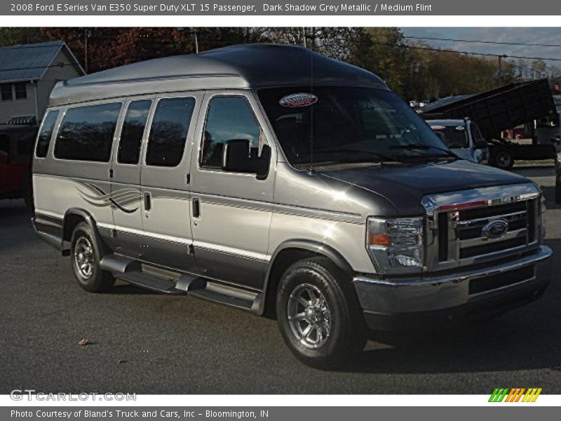 Dark Shadow Grey Metallic / Medium Flint 2008 Ford E Series Van E350 Super Duty XLT 15 Passenger