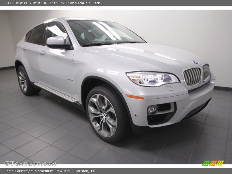 Titanium Silver Metallic / Black 2013 BMW X6 xDrive50i